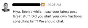 LinkedIn conversation example 3